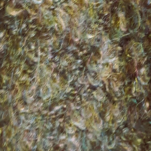 Fuzzy Green Mohair Blend Round Neck Dropped Shoulder Sweater L Jones New York - Picture 2 of 6